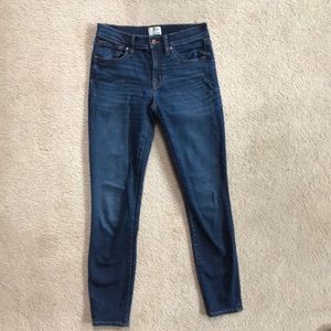 JCrew high waisted toothpick blue jeans